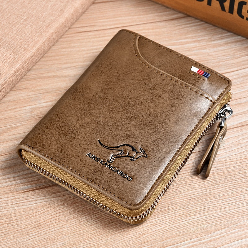 Luxury Leather Business Card Holder and Wallet for Men with RFID Protection 