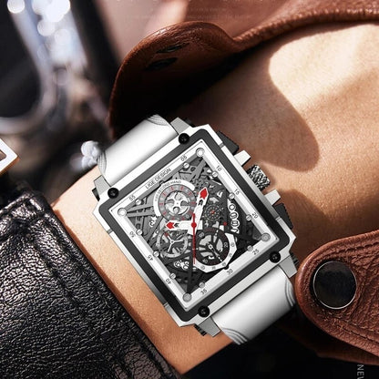 Luxe & Water-Resistant: The Newest LIGE Quartz Square Watch for Men – Sleek Design, Sporty Style, and Date Feature make it a Must-Have Masculine Timepiece!"