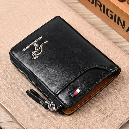 Luxury Leather Business Card Holder and Wallet for Men with RFID Protection 