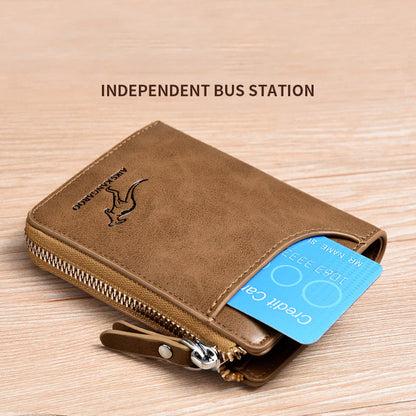 Luxury Leather Business Card Holder and Wallet for Men with RFID Protection 