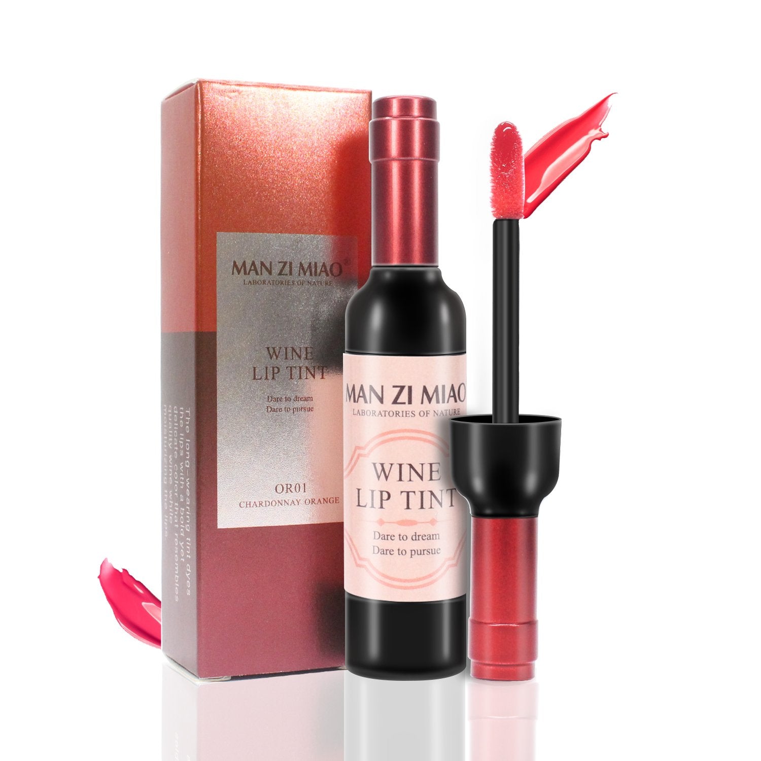 Silky Smooth Wine Lip Tint Set - 6 Long-Lasting Matte Shades, Waterproof & Non-Stick Liquor Bottle Lip Gloss - Perfect Gift for Women!